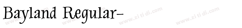 Bayland Regular字体转换